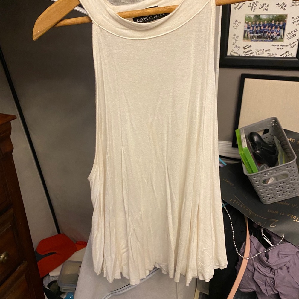 Flowing white tank top